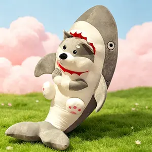 Shark dog plush toy, cute pillow plush toy, funny shark gift, suitable for young people