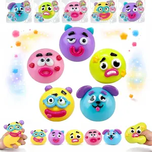 Dog Face Swap Squishy - Slow-Rise Moldable Stress Relief Fidget Toy, Soft Textured Desk Accessory for Teens
