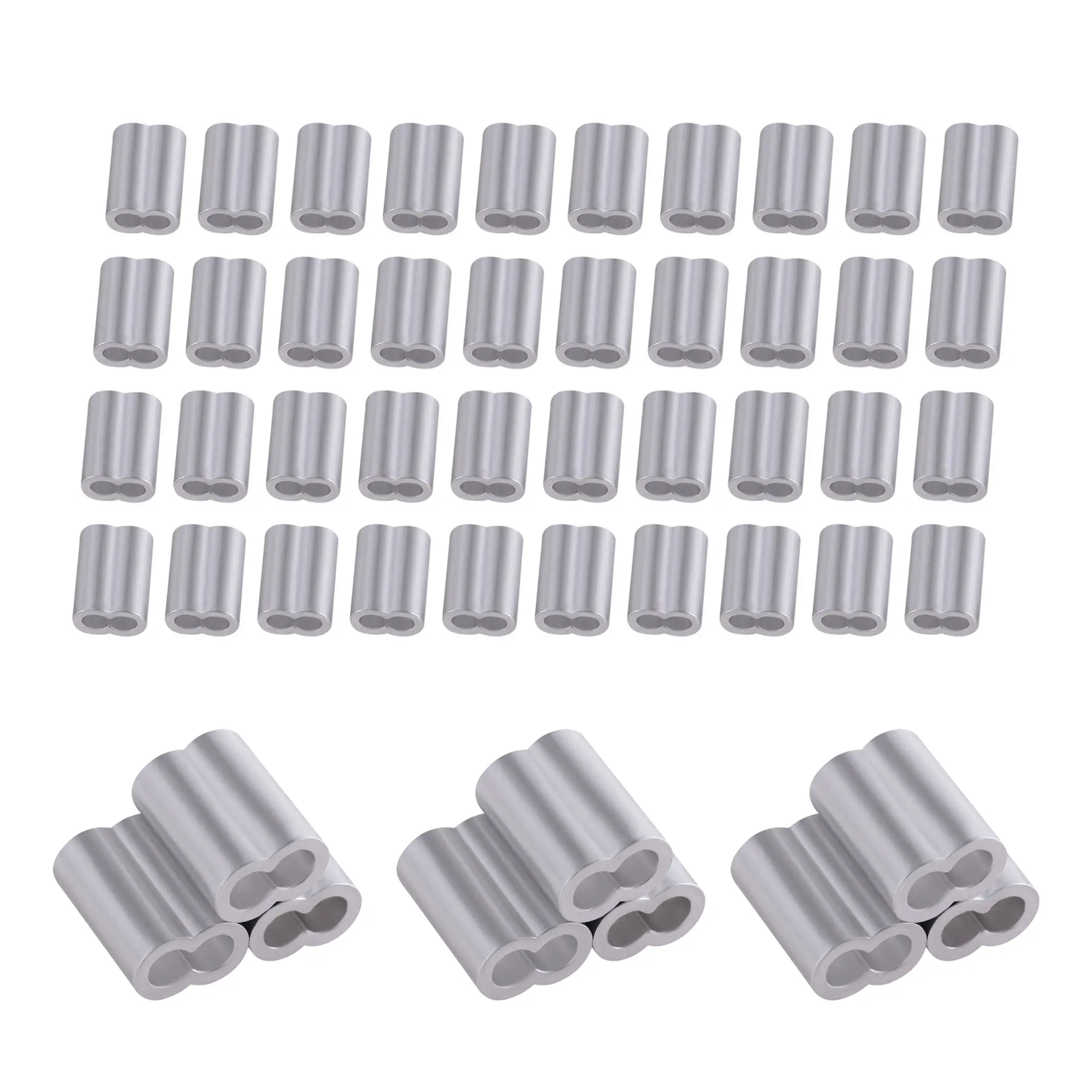 Cable Crimp Sleeve Aluminum Duplex Oval Crimp Ring Sleeve Cable Crimp Wire Rope Crimp Ring Sleeve