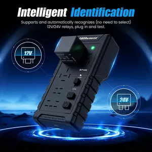 OBDResource RT100 Automotive Relay Tester 4/5 Pin Universal 12/24V LED Indicator Wireless Intelligent Identification