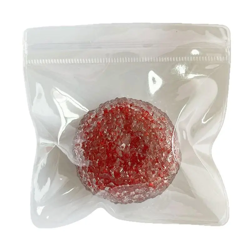 Explosive beads, kneading music, noisy balls, stress relieving children's toys, plastic simulation, a Yangmei smoothie handmade ball plate string
