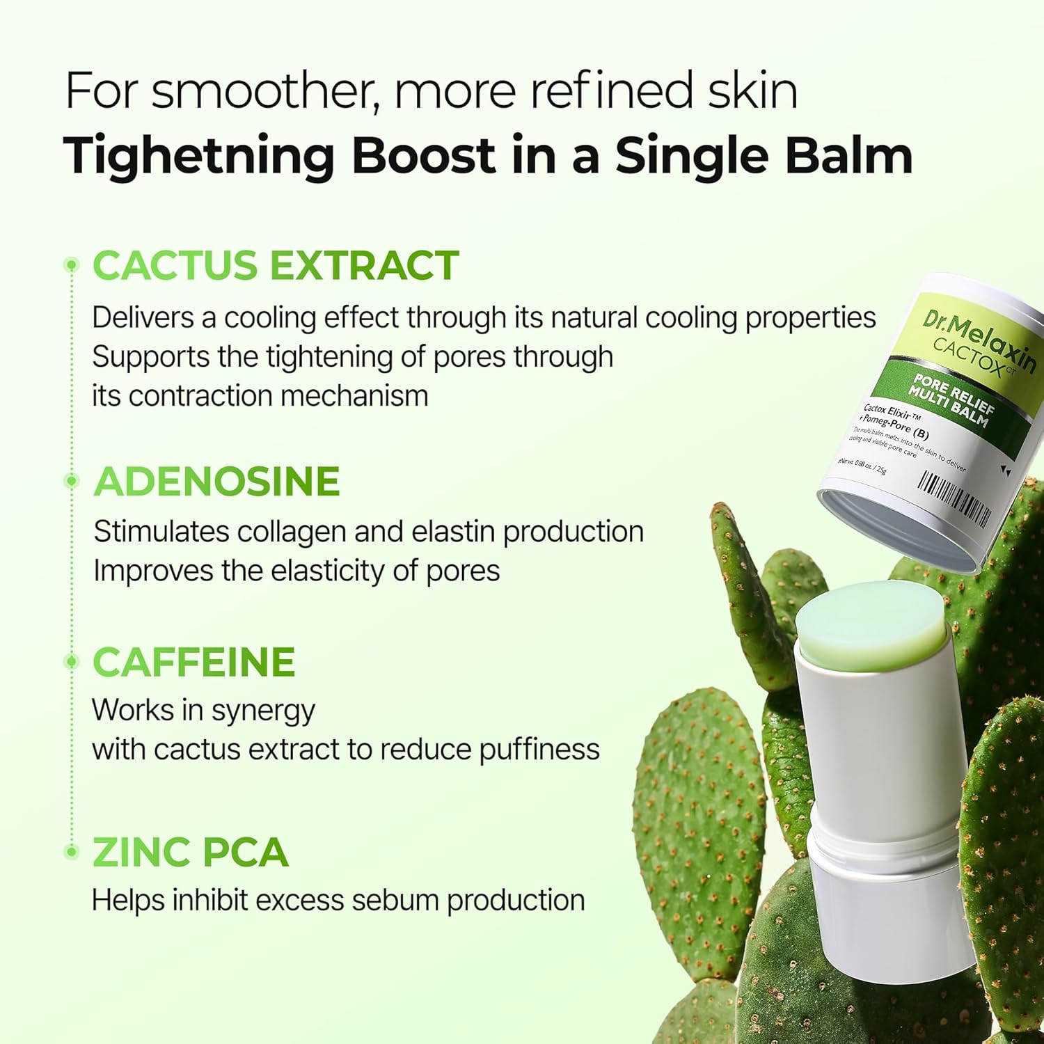 [Dr.Melaxin Official] CACTOX Deep Cleansing & Pore Care 4-Step Set | Cactus Extract & Cooling System for Pore Tightening, Reducing Puffiness, and Skin Repair
