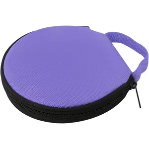Purple 20 Capacity CD/DVD Case Holder Portable Wallet Disc Storage Binder for Car, Home, Travel Carrying Organizer