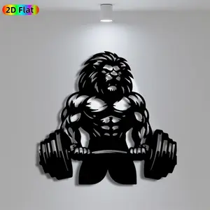 1pc Avant-Garde Gorilla with Dumbbell Metal Wall Art, Avant-Garde Gorilla with Dumbbell Statue Mural, Iron Craft, Perfect for Living Room, Garden, Zoo Corner Decor, Highquality Engraving,Christmas Decor, Ideal Gift for Trend Seekers