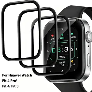 3-Pack HD Protective Screen Protector for Huawei Watch, Full Coverage HD Film, Curved Composite Film, Compatible with Huawei Fit 4 Pro/4/3 Models