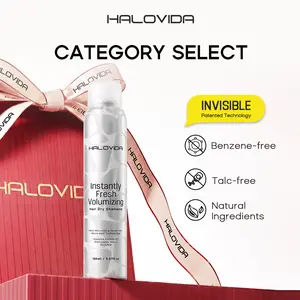 HALOVIDA INSTANT FRESH VOLUMZING HAIR DRY SHAMPOO 5.07FL.OZ - Organic Cleansing Dry shampoo for Voluminous & Hydrated Hair,Adds Natural Volume,No white residue, Absorbs Oils, Suitable for All Hair Colors,#SummerVibes #petlovers