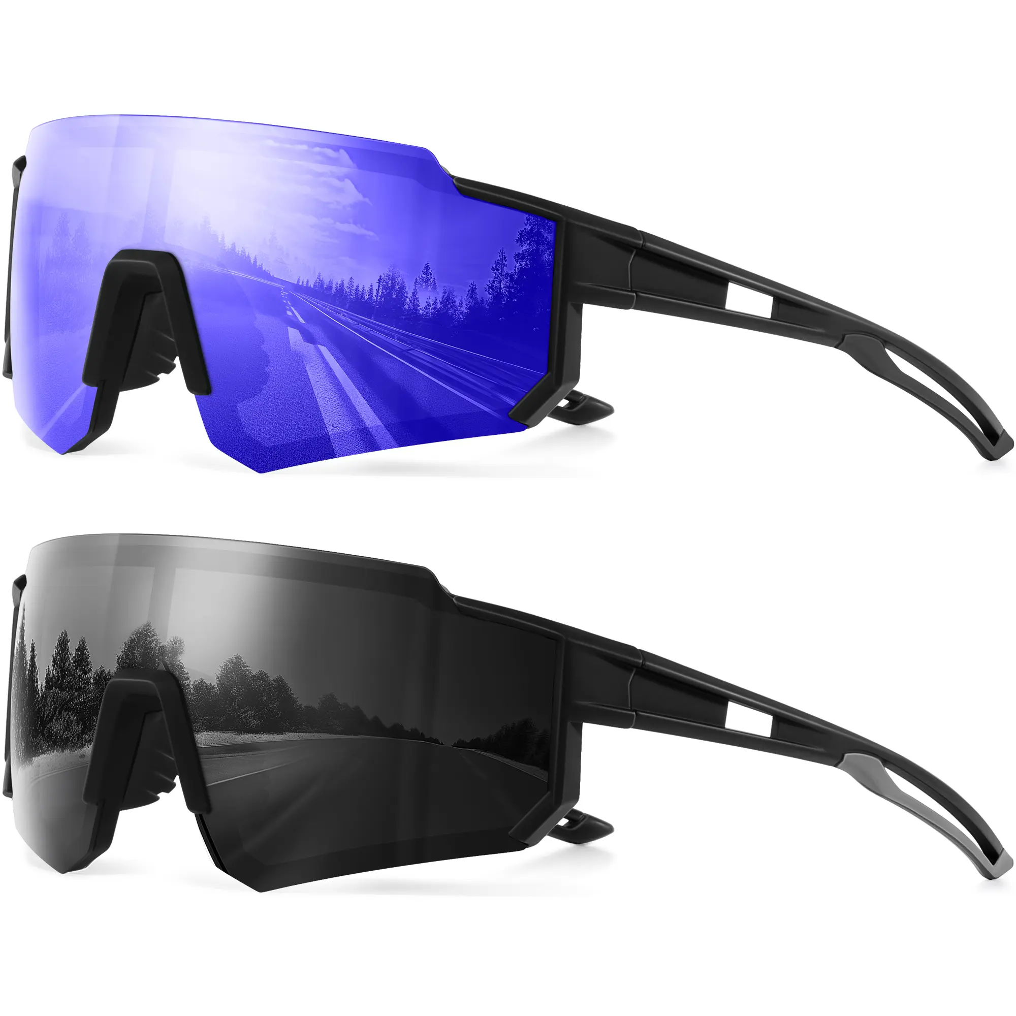 TURBOPEP 2 Pairs Professional Sports Sunglasses, Windproof Polarized Sunglasses for Men and Women ,Fishing, Baseball, Running, Sports Sunglass, UV400 Protection High Quality goggles TURBOPEP 2 Pairs Professional Sports Sunglasses, Windproof Polarized Sunglasses for Men and Women ,Fishing, Baseball, Running, Sports Sunglass, UV400 Protection High Quality goggles