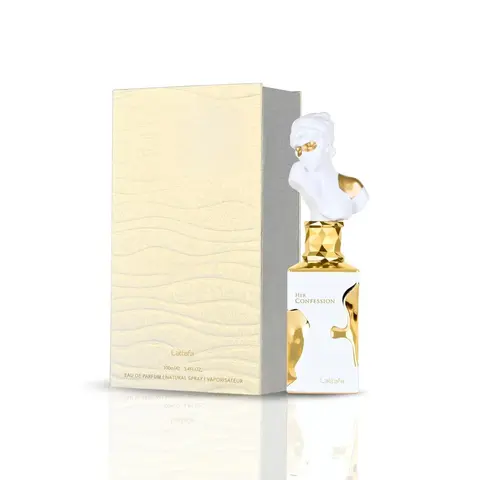 Lattafa Her Confession Eau de Parfum for Women, Vanilla Floral Amber Musk Scent (Vanilla Scents), Long-Lasting Luxurious Elegant Fragrance, 3.4 oz (100 ml)