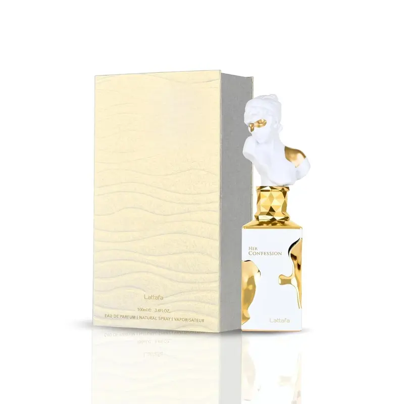 Lattafa Her Confession Eau de Parfum for Women, Vanilla Floral Amber Musk Scent (Vanilla Scents), Long-Lasting Luxurious Elegant Fragrance, 3.4 oz (100 ml)