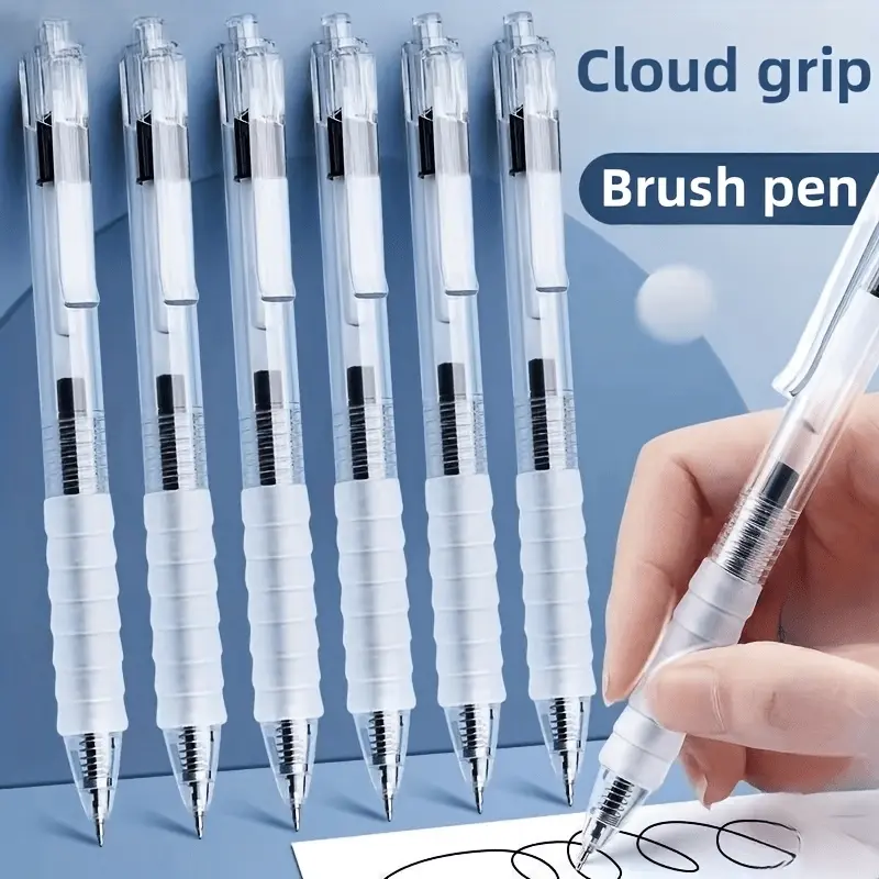 20Pcs ergonomic gel pen 0.5mm ballpoint pen retractable drawing pen soft silicone grip portable and comfortable wear-resistant and durable smooth aesthetic pens suitable for students' office Writing Tools