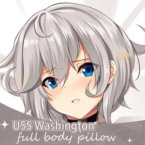 Anime Dakimakura Japanese Otaku Waifu Life Size Doublesided Print Hugging Body Pillov Cover Azur Lane USS Washington