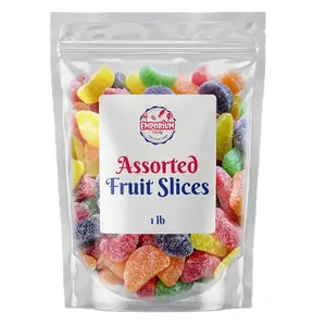 Assorted Fruit Slices - 1 lb of Fresh Delicious Sweet Sugar Sanded Lemon Cherry Strawberry Orange Lime Slices