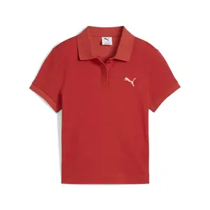 PUMA Womens Premium Essentials Short Sleeve Shirt Casual Casual - Red