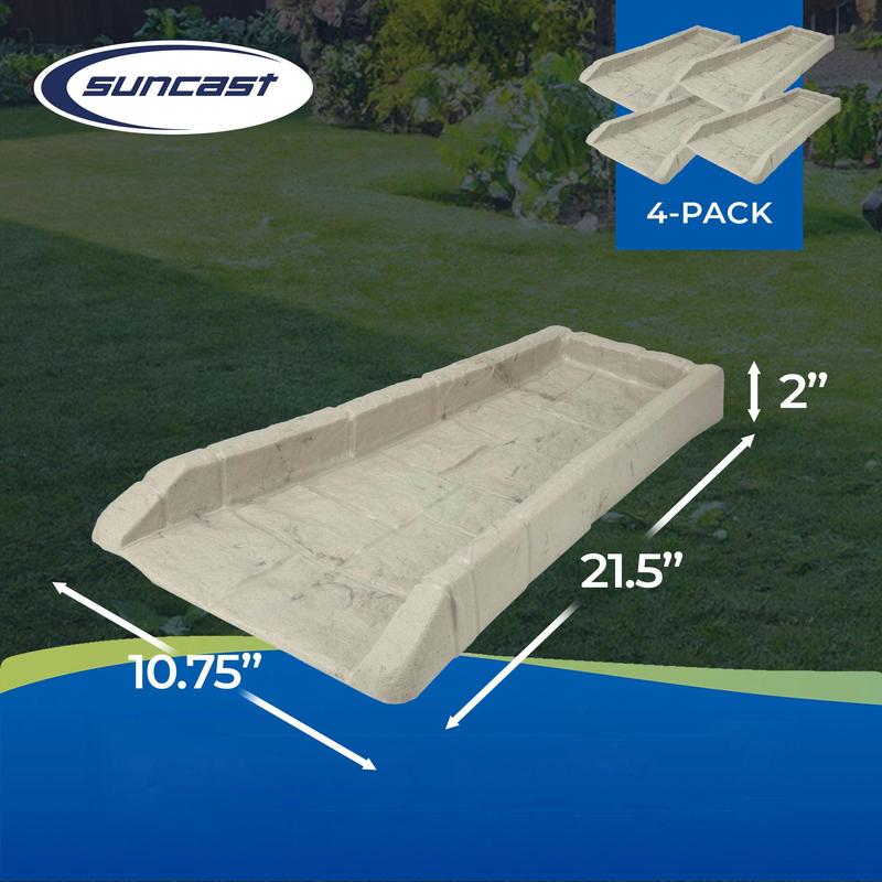 Suncast SB24 Decorative Rain Gutter Downspout Splash Block (1,2,3,4,5,6,8 Pack)