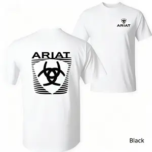 Ariat Cowboy-style T-shirt Featuring A Bold And Modernized Logo Design Graphic T-shirt, Men's Summer Short Sleeve Tee