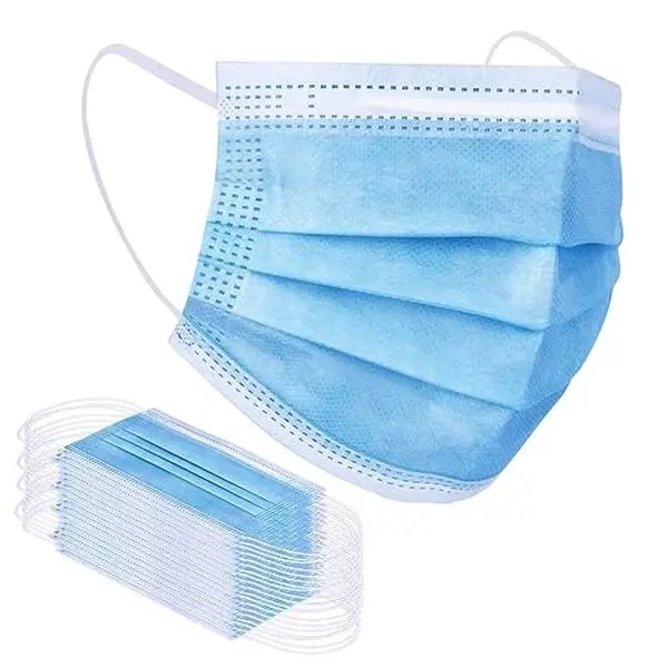 100 Pcs Blue 3-Ply Disposable Face Masks Soft on Skin with Elastic Earloops for Everyday Use 100 Pcs Blue 3-Ply Disposable Face Masks Soft on Skin with Elastic Earloops for Everyday Use