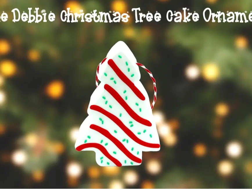 Little Debbie Christmas Tree Cake Ornament 3D Printed