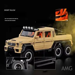 Mercedes-Benz G63 Amg 6x6 Off-Road Pickup Alloy Model Car, Detailed Diecast Collectible Vehicle, Perfect Gift for Automotive Enthusiasts