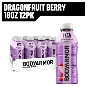Lyte Sports Drink Low-Calorie Beverage, Dragonfruit Berry, Coconut Water Hydration, Natural Flavors with Vitamins, Potassium-Packed Electrolytes, 16 Fl Oz (Pack of 12)