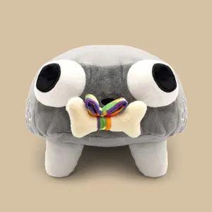 Dandy's World Pebble Plush Toy, Cute Gray Big Eyes Stuffed Doll, Roblox Game Character Plushie, Soft PP Cotton Stuffed Animal, Kids Fans Birthday Christmas Gift, Home Decor Collectible Toy