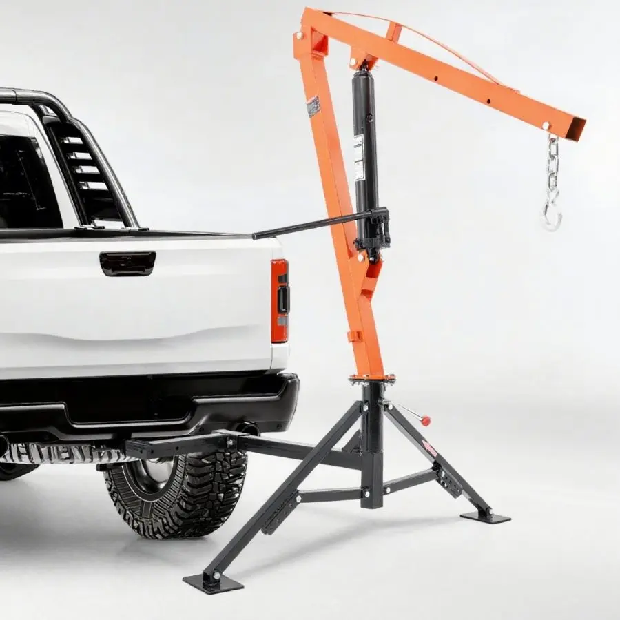 VEVOR Hydraulic Pickup Truck Crane, 1000 lbs Capacity, 360 Swivel ...