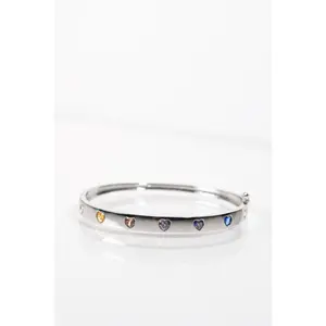 💖 Rainbow Hearts Bangle