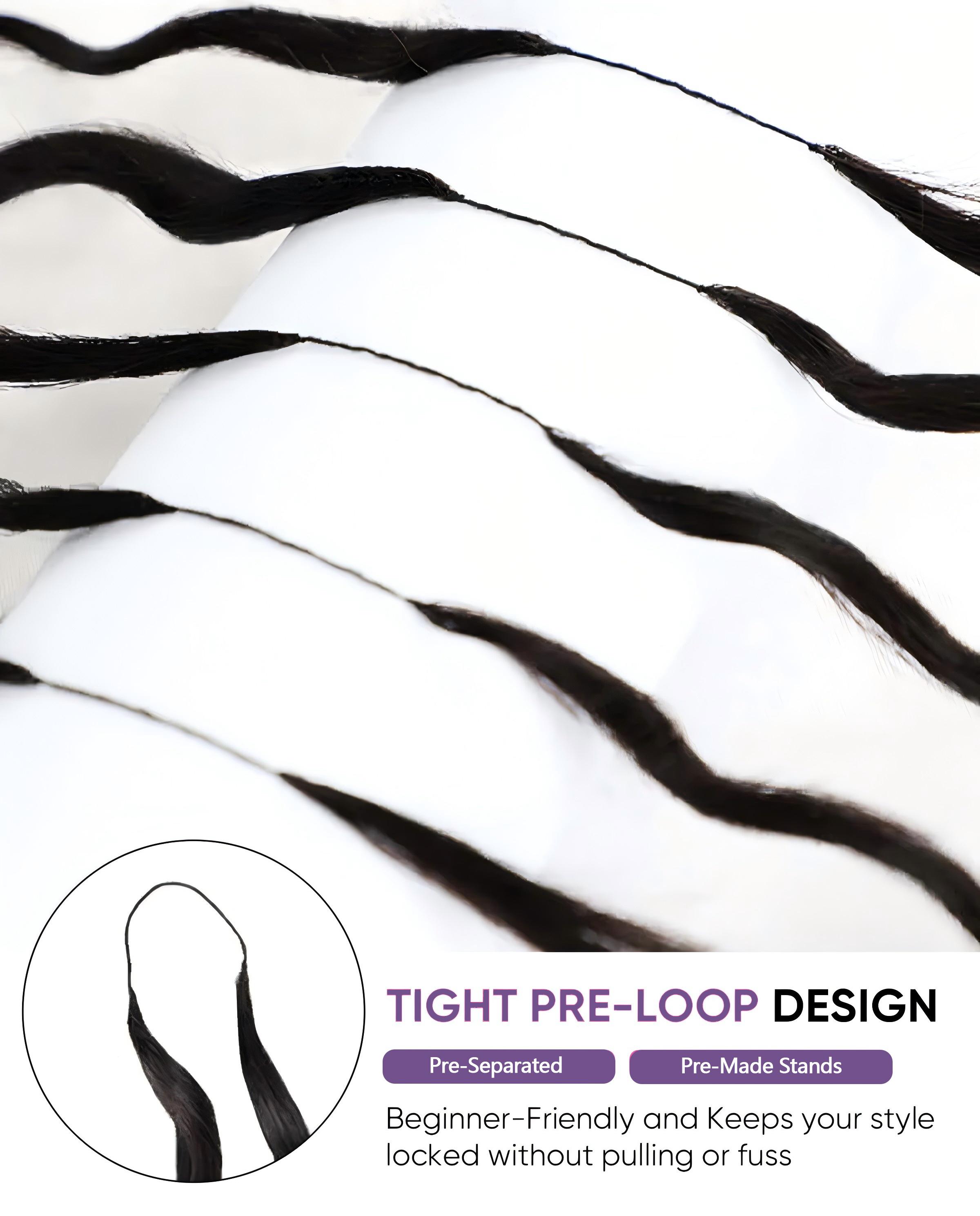 【Knotless Crochet 】Tahikie Burmese Curly Crochet Human Hair For Mircale Knots Human Hair Feather Water Wave Curly  Wave Crocher Human Hair For Miracle Knots  Pre- Separated 50g Recommended #TiktokShopSpringGlowUp #RefreshedLook