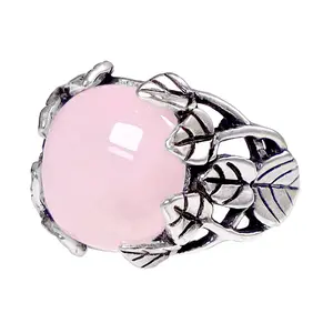 Rose Quartz Garden Ring, Gemstone Fashion Jewelry, Gift For Women, Handmade Jewelry, Jewelry Lovers, Unique Rings