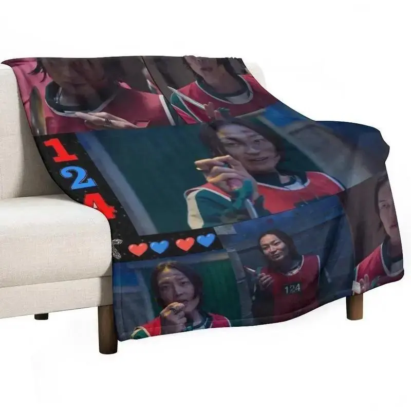 Squid Game 124 Theme Personalized Blanket, Cozy Shawl, 4-Season Use Bedding Throw, Multiple Sizes, Special Gift, Four-Season Use