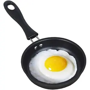 One Egg Frying Pan, Mini Induction Frying Eggs Pan, 4.7" Single Egg Durable Small Pan with Handle Heat Resistant Non Stick Pot, Portable Pan for Stove Gas Induction Hob
