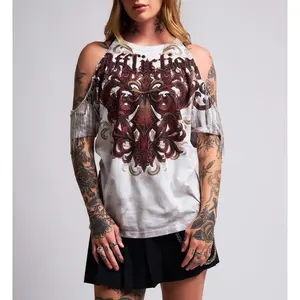 Affliction Men's T-shirt Serenity Cold Shoulder