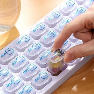 31-grid Pill Storage Box, 1 Count Portable Daily Pill Organizer, Outdoor Pill Box, Home Pill Organizer for Daily Use, Christmas Gift, Healthcare, Medicine Organizer, Vitamin Organizer, Supplement Organizer