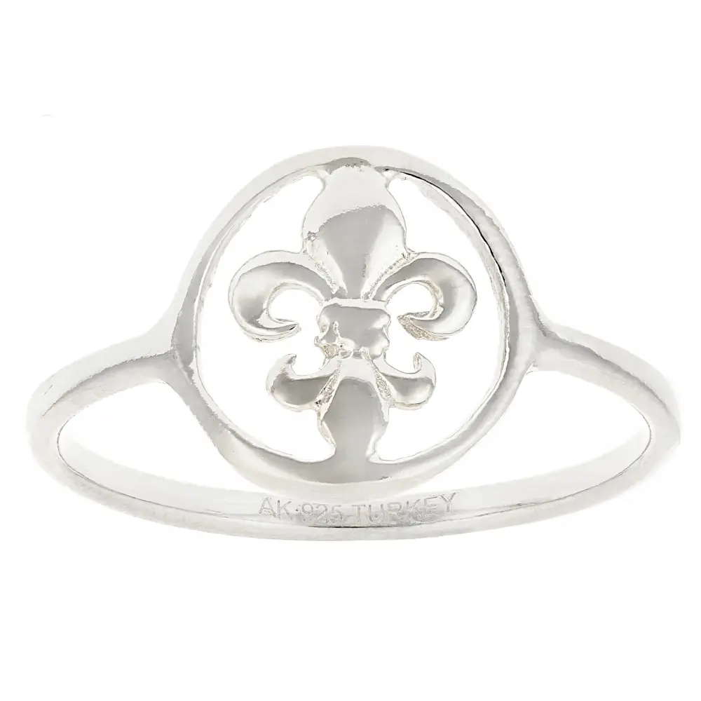 JTV Sterling Silver Fleur-De-Lis Ring