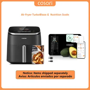 COSORI Nutrilens R001S AI Scan Smart Nutrition Kitchen Scale & TurboBlaze 6-Qt Air Fryer Bundle – Digital Bluetooth Food Scale with Type-C Charging and Nutritional Analysis, 9-in-1 Air Fryer with Ceramic Coating, 5 Speeds, Low Oil, Easy Clean