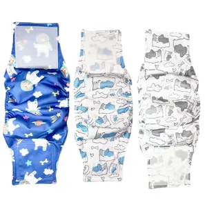 Washable Male Dog Belly Band, 3 Counts Reusable Dog Belly Band for Male Dogs, Premium Washable Dog Diapers, Male Puppy Nappies Wrap