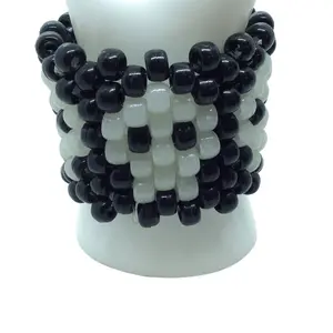 Glow Skulls Kandi Cuff Rave Bracelet EDM  Handmade-Made-toOrder (You can Choose Your Favorite Color)