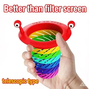 Cute Rainbow Foldable Little Monster Sink Strainer  – Kitchen Drain Protector, Residue Filter, Clog Preventer
