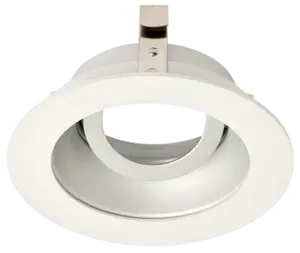 Elco Lighting Pex 3 In. Round Adjustable Reflector, Koto LED Module Compatible, 30° Tilt, Haze with White Trim, ELK3629H