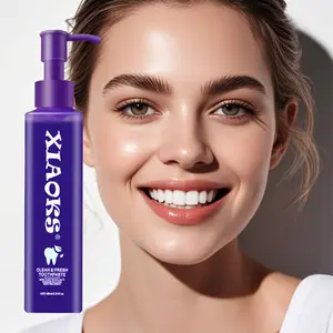 XIAOKS Purple Toothpaste for Teeth Whitening 150ml - Powerful Stain Remover & Color Corrector Solution for Enhanced Smile Oral Care Kit