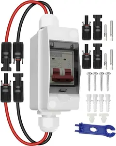 Solar Panel Disconnect  32 Amp 500V DC Miniature Circuit Breaker with PV Connector and IP65  Box for Outdoor PV or AC Stystem