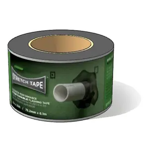 Stretch Tape - Flexible Adhesive Flashing -   Adhesion - for Sealing Around Curves, Corners, Windows & Doors - Professional-Grade - Weather Protection - 3" x 20' Roll