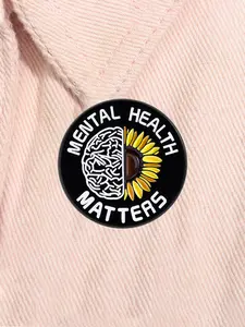 Nental Health Matters Enamel Pin Mental Health Awareness Metal Brooch Lapel Backpack Badge Fashion Jewelry Accessories Gift for Friends