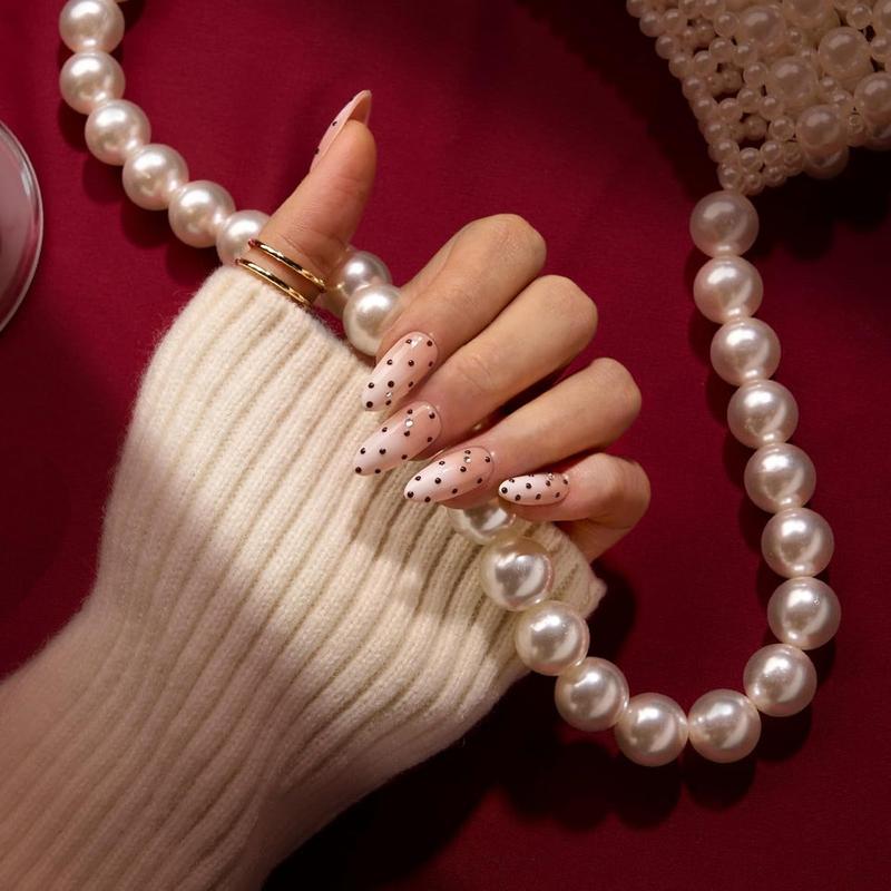 Gala Polka Ombre Press-On Nails by BTArtbox - 32 Soft Gel Nails in 16 Sizes with Glue and Adhesive Tabs for Effortless Style