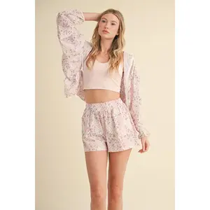 Ally Lightweight Patchwork Print Jacket