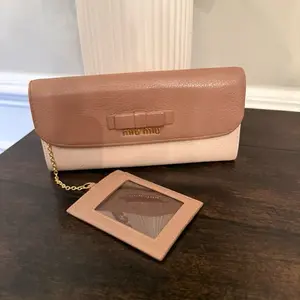 Pre-owned miu miu Leather Small Leather Goods Mui Mui two tone wallet