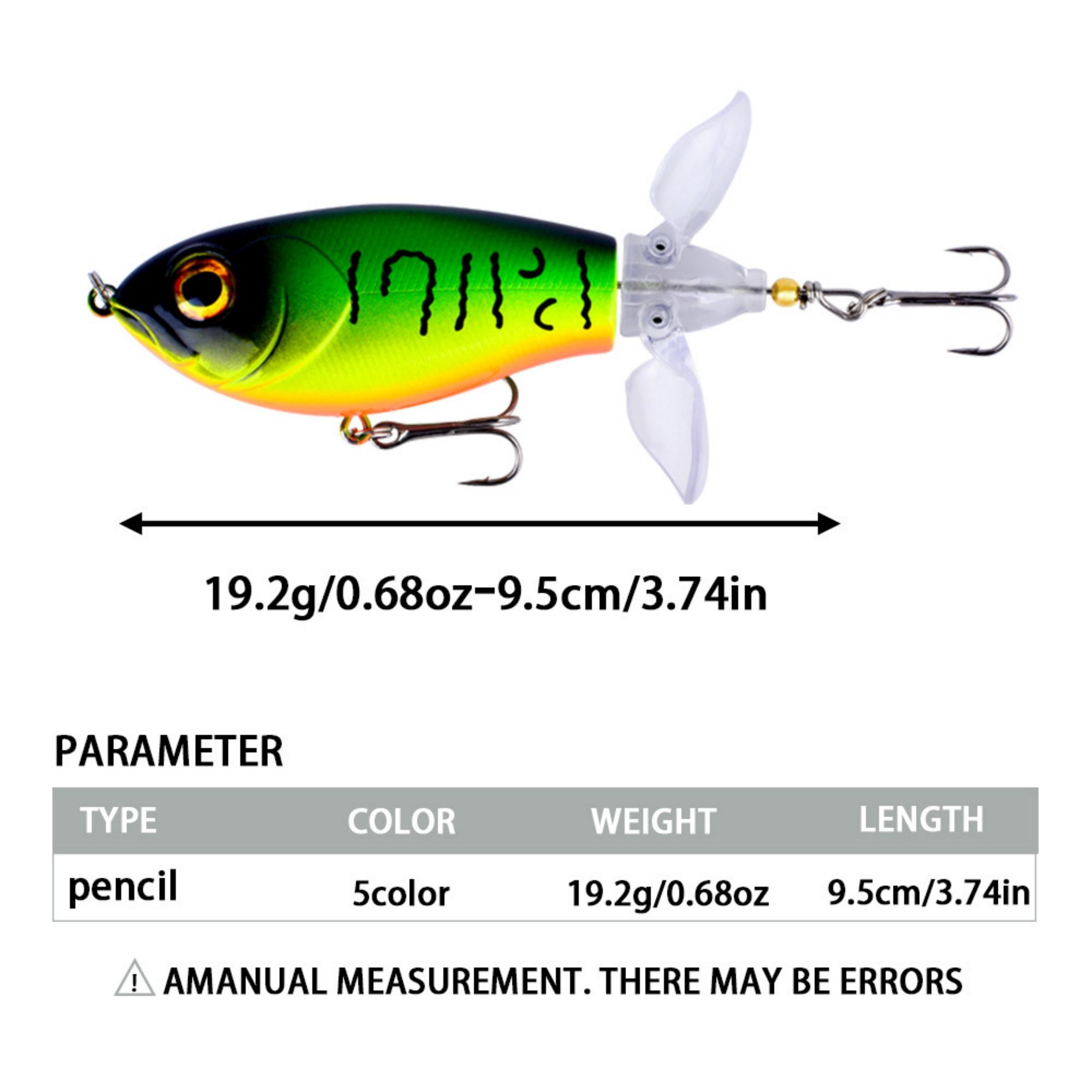 Top Water Fishing Lures with Hooks Double-Blade Design for Bass Catfish Pike Floating Lures Surface Wobble PoPobait Bass Baits Fishing Gifts for Men