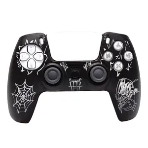 Series Dockable Model Anti-Slip Silicone Cover Skin for ps5 Controller, Soft Rubber Grip Case for ps5 Controller Fits with Charging Station with Thumb Grip Caps，father's day gift