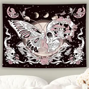 Pink Moon Phase Butterfly Tapestry Wall Art Hanging decor 30" x 40" Decoration Decorative