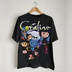 Vintage Coraline T-Shirt, Horror Coraline Tee, Coraline Doll Shirt, Coraline Jones Halloween Shirt 53Y