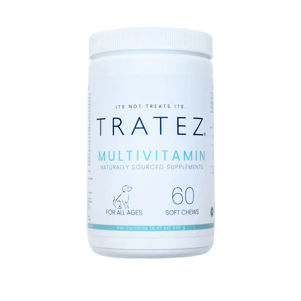 TRATEZ Multivitamin Supplement for Dogs - 60 Soft Chews, 25 Essential Vitamins & Nutrients